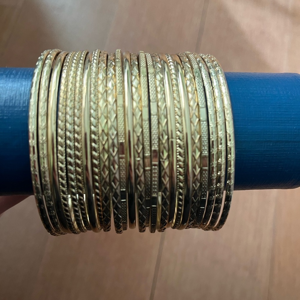 Gold Bangle Set